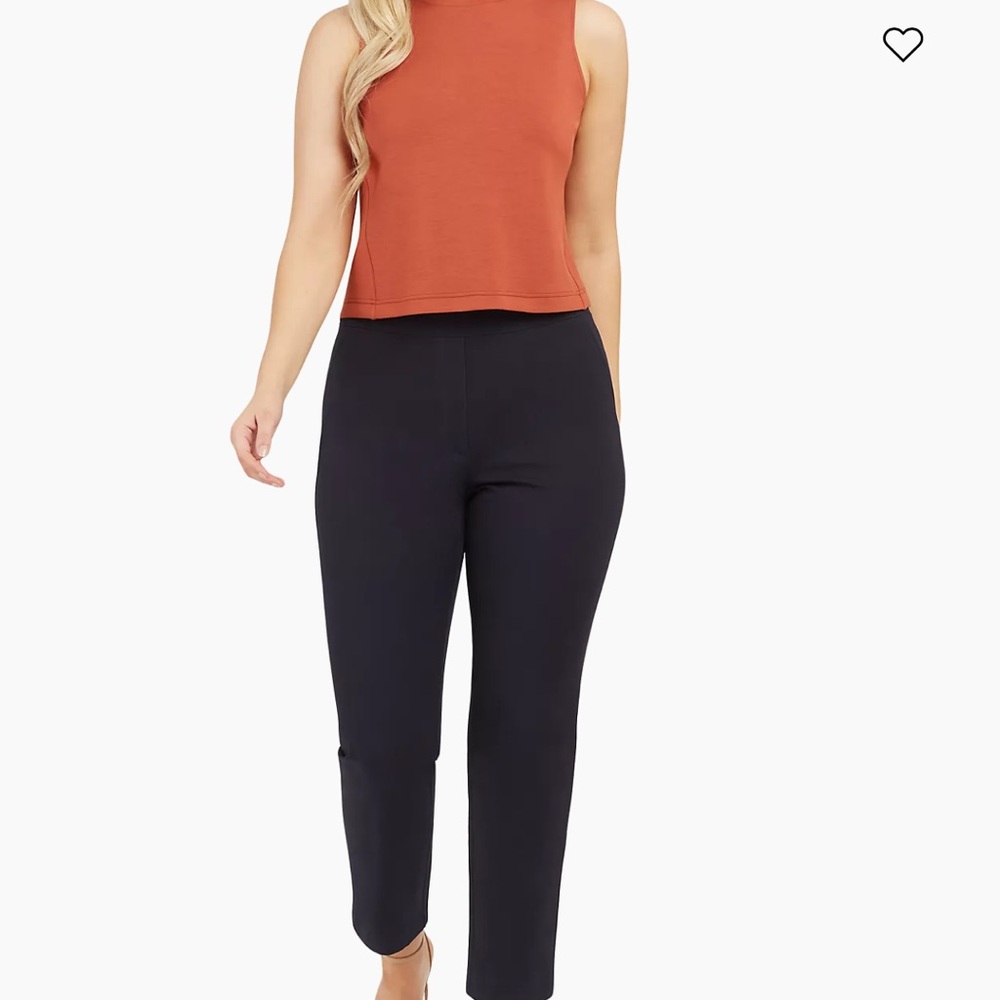 Spanx Backseam Skinny in Ponte Pants Classic Black S/P - Picture 3 of 3